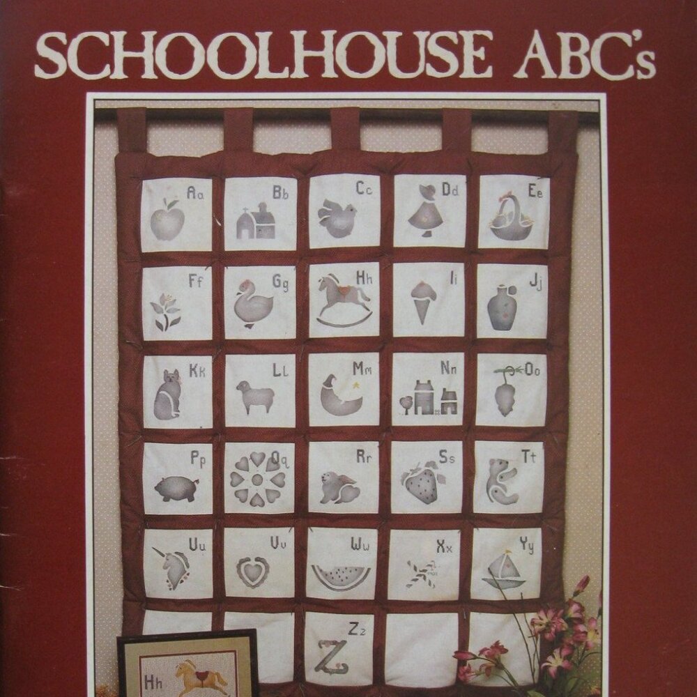 Schoolhouse ABC's Stencil & Cross Stitch Book 11 by Barbara & Cheryl - 1983